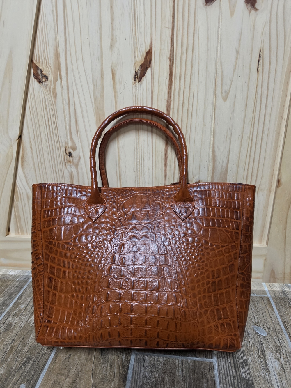 Genuine Ameican Alligator Leather Tote Bag New Unused - Picture 10 of 12